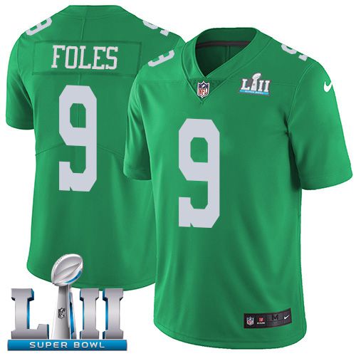 Men Philadelphia Eagles #9 Foles Dark green Limited 2018 Super Bowl NFL Jerseys->->NFL Jersey
